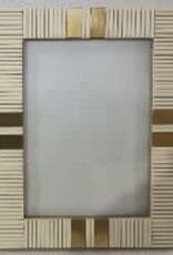 5x7 White Resin w/Brass Frame