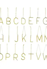Metal Alphabet Ornament w/Beads 2 finishes