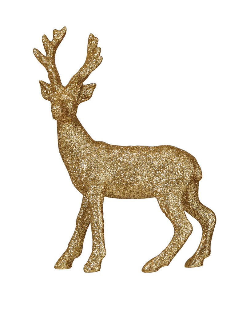 Resin Buck w/ Glitter, Gold Finish
