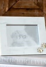 5x7 Marble Paw Print Frame