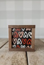 Valentines wood sign #4, 7x7,