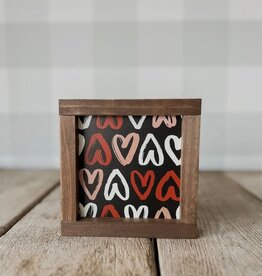 Valentines wood sign #4, 7x7,