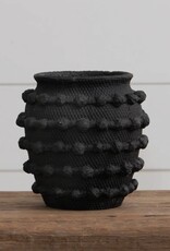 Black Textured Knot Vase, Small