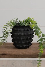 Black Textured Knot Vase, Small