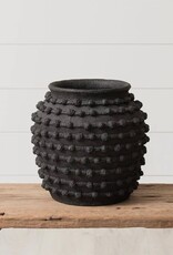 Black Textured Knot Vase, Large