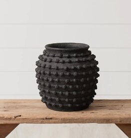 Black Textured Knot Vase, Large