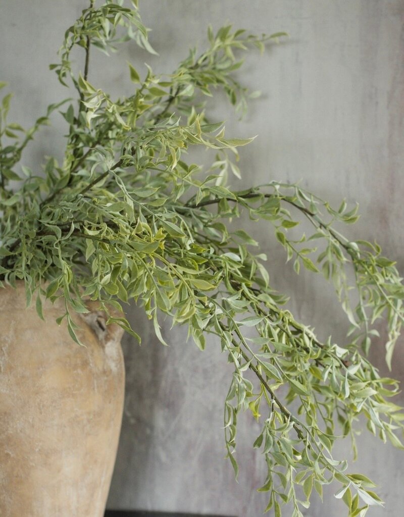 39" Soft Green Tea Leaf Branch