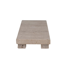 Travertine Footed Serving Board, Beige
