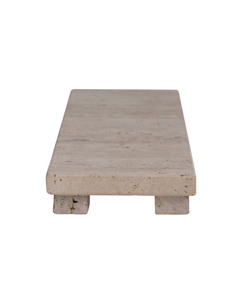 Travertine Footed Serving Board, Beige