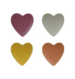 Stoneware Heart Shaped Dish, Matte Finish, 4 Colors