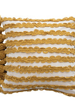 Pillow with Ric Rac Stripes & Tassels, 20"