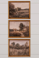 12x16, Vintage Landscape, Antique gold Frame