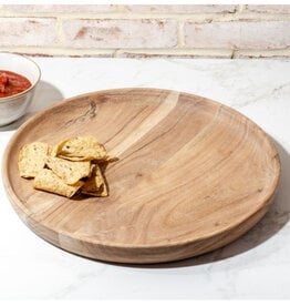 16" Acacia Wood Snack Tray