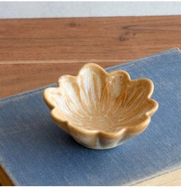 Honey Brown Flower Dish