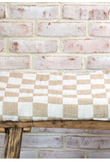 Camel Checkered Throw, 50x60