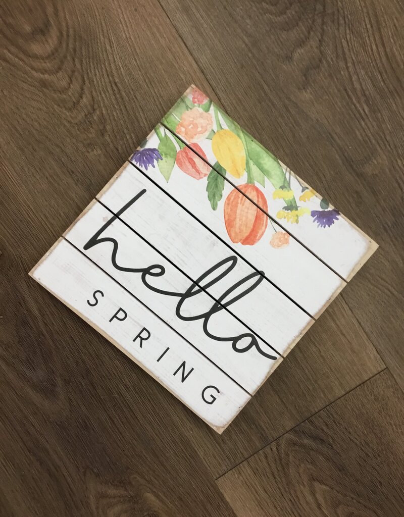 Hello Spring Pallet Sign