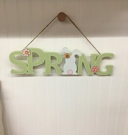 Green Spring & Bunny Cutout Hanger