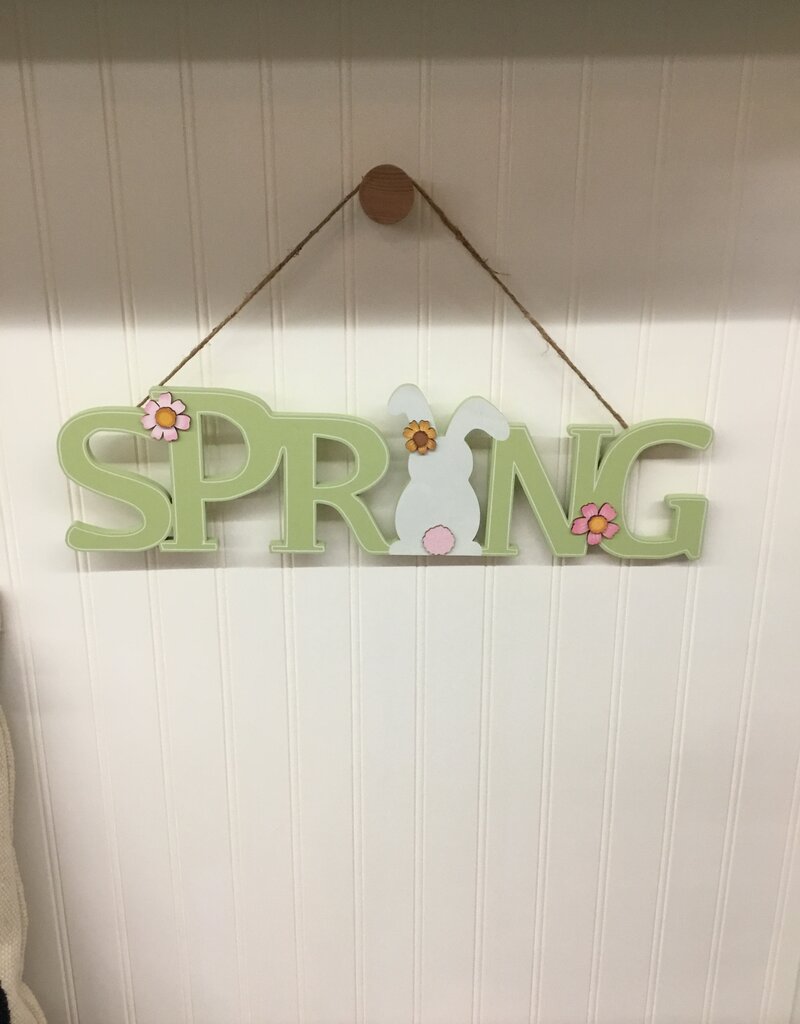 Green Spring & Bunny Cutout Hanger