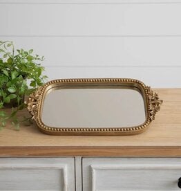 Antique Inspired Mirror Tray