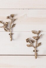 Antique Brass Bird Hooks