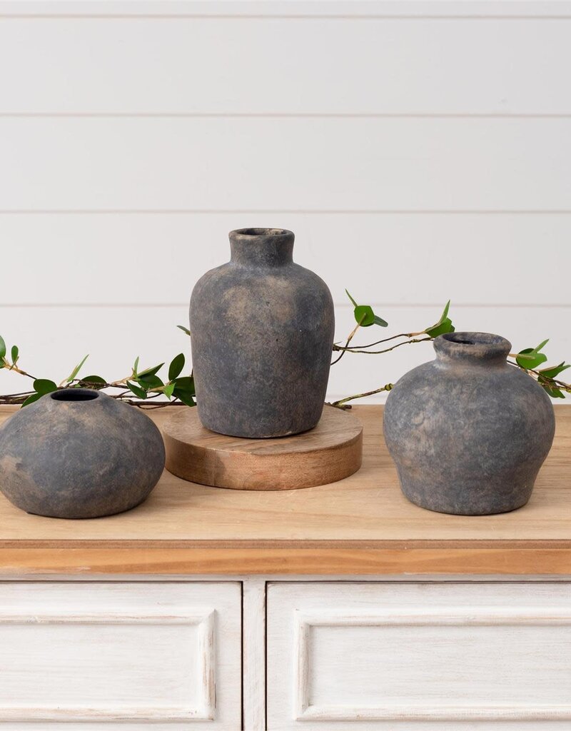 Black Distress Bud Vases
