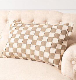 Lumbar Pillow, Woven Check