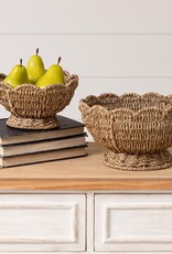 Scalloped Edge Seagrass Basket, Large