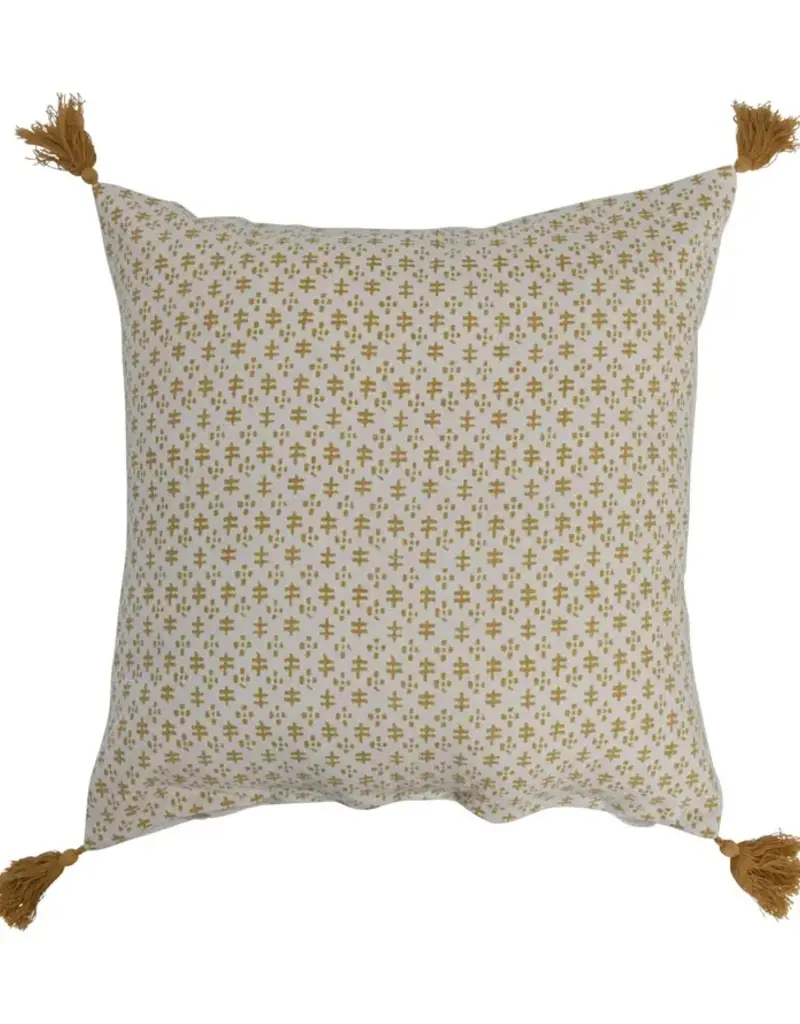 20" Cotton Print, w/tassels
