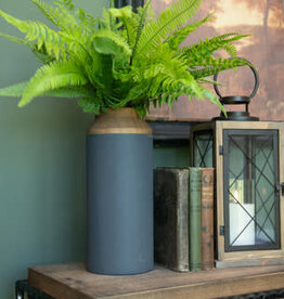 12" Black and Brown Two Tone Vase