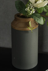 10" Black and Brown Two Tone Vase