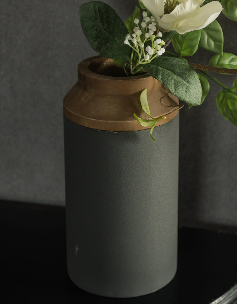 10" Black and Brown Two Tone Vase