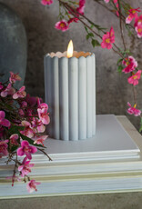5" GREY CEMENT COLUMN 3D FLAME CANDLE