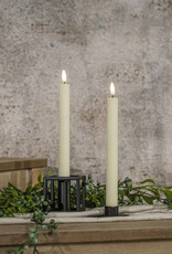 SET/ 2 - 9.5" 3D FLAME GROOVED CREAM TAPER CANDLE