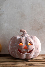 6.5" Terracotta J-O-L Pumpkin
