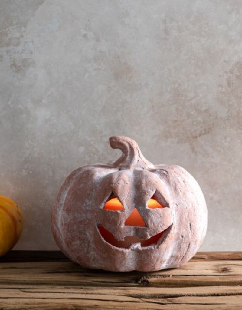 6.5" Terracotta J-O-L Pumpkin
