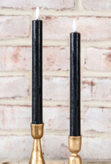 2 PC Black LED Taper Candle Set