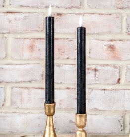2 PC Black LED Taper Candle Set