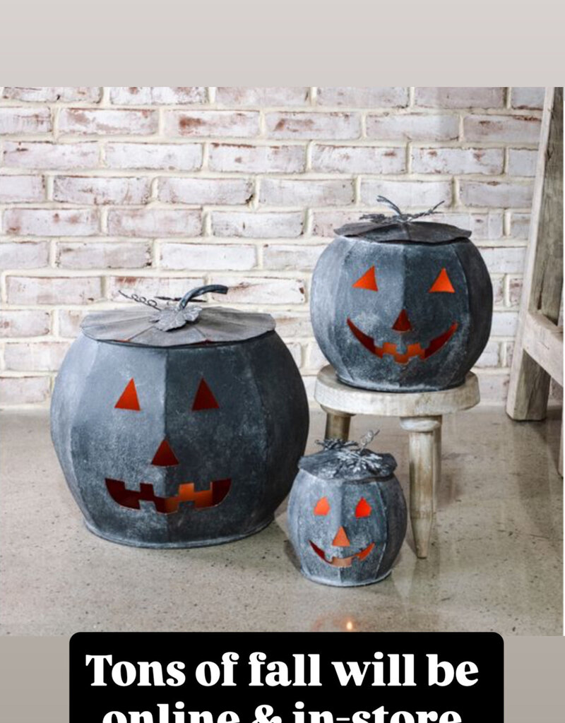 Black Tin Pumpkin Lanterns