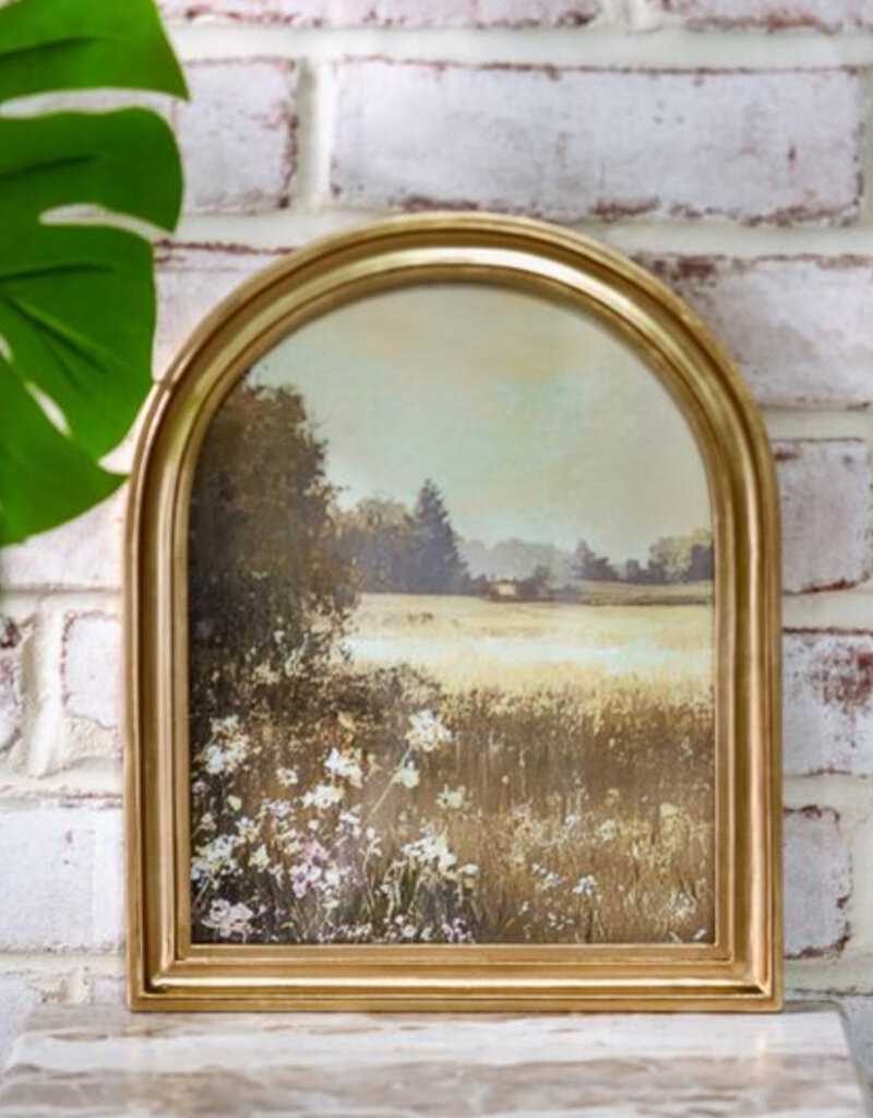 8X10 Arched Gold Frame Landscape