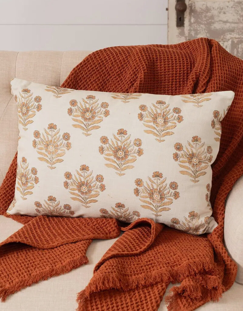 Large Block Print Silhouette Pillow