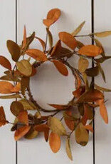 Rust & Tan Fall Leaves Candle Ring