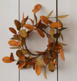 Rust & Tan Fall Leaves Candle Ring