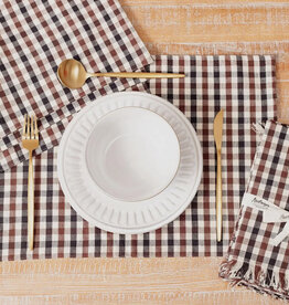 Brown Plaid Cotton Placemat