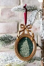 GOLD OVAL FRAME ORNAMENT