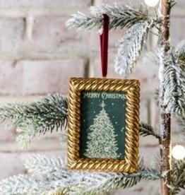 GOLD SQ FRAME ORNAMENT