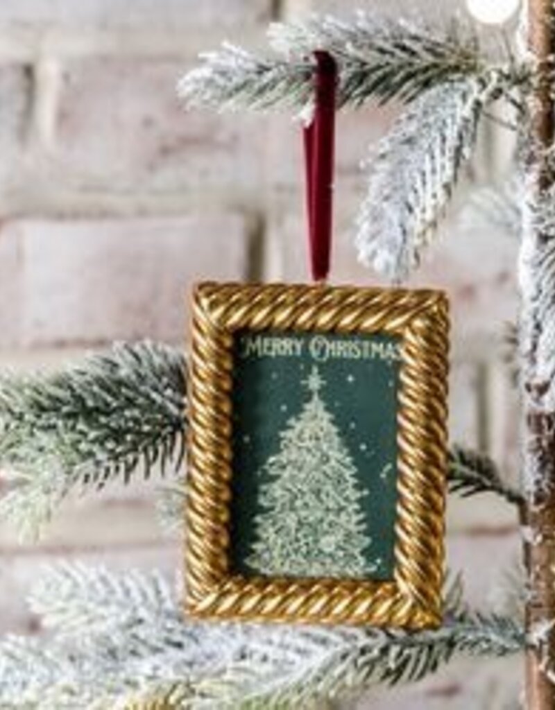GOLD SQ FRAME ORNAMENT