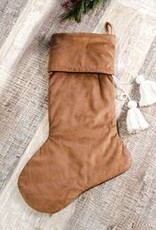 22"L, Nutmeg Velvet Stocking