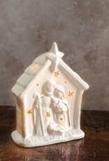 5.5"H LED CERAMIC NATIVITY