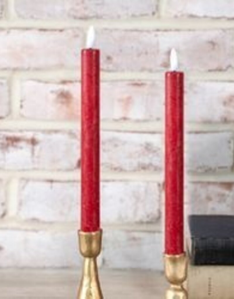 2PC Red Taper Candle Set