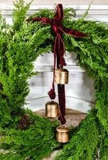 19" BURNT GOLD MAROON VELVET BELL HANGER